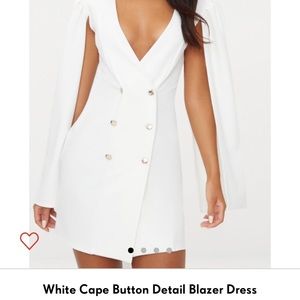White Cape Dress from PrettyLittleThing